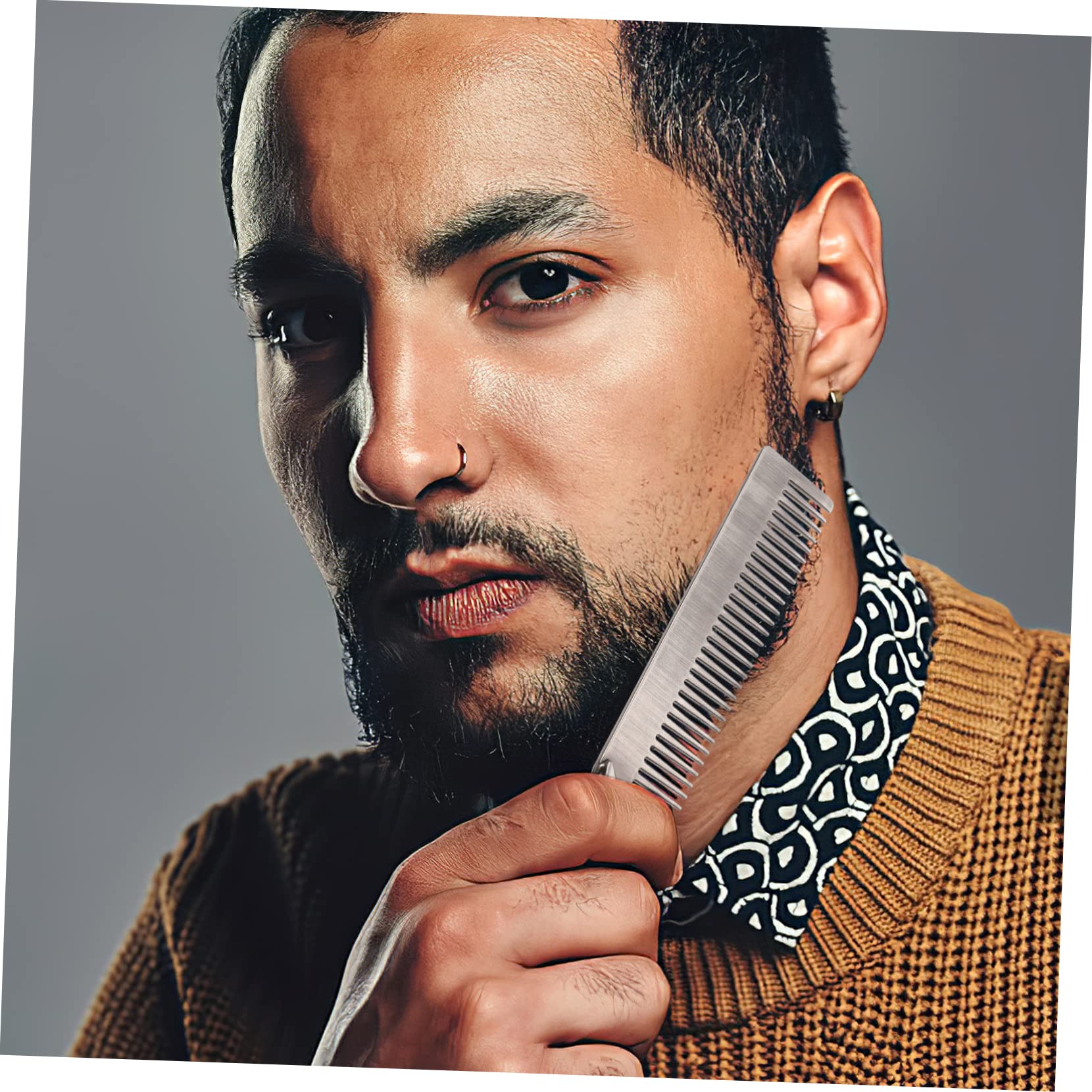 Mikinona 3 Pettini Per Barba Da Uomo Tascabili E Pieghevoli Stile Teschio Design Retrò Leggeri E Portatili Per Viaggi E Uso Domestico
