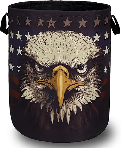 Miniatura 24 de Cesta de lavandería retro con asas de oso de montaña, plegable, con asas, bolsa de tela Oxford, divertida cesta de lavandería, cubo de Retro camping