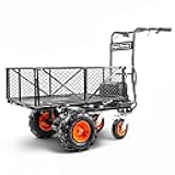 Utility Service Cart Power Wagon Wheelbarrow Electric 48V DC Powered 660Lbs Load and 1000Lbs+ Hauling Capacity Farm and Garden All Purpose Modular Cargo Bed