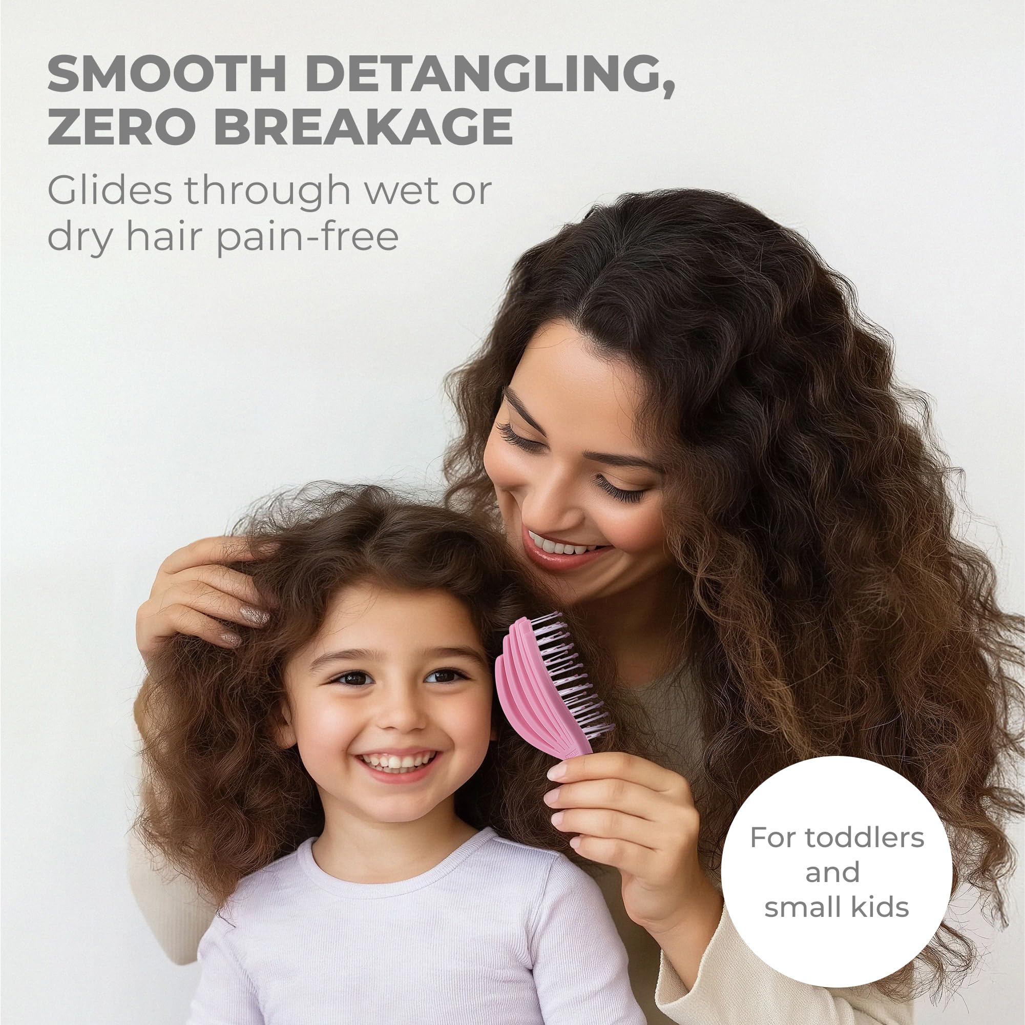 Ninabella Mini Detangling Hairbrush, Cute Colourful Octopus Detangle Brush, For Blow Dry or Brushing Wet Tangled Hair - Image 2