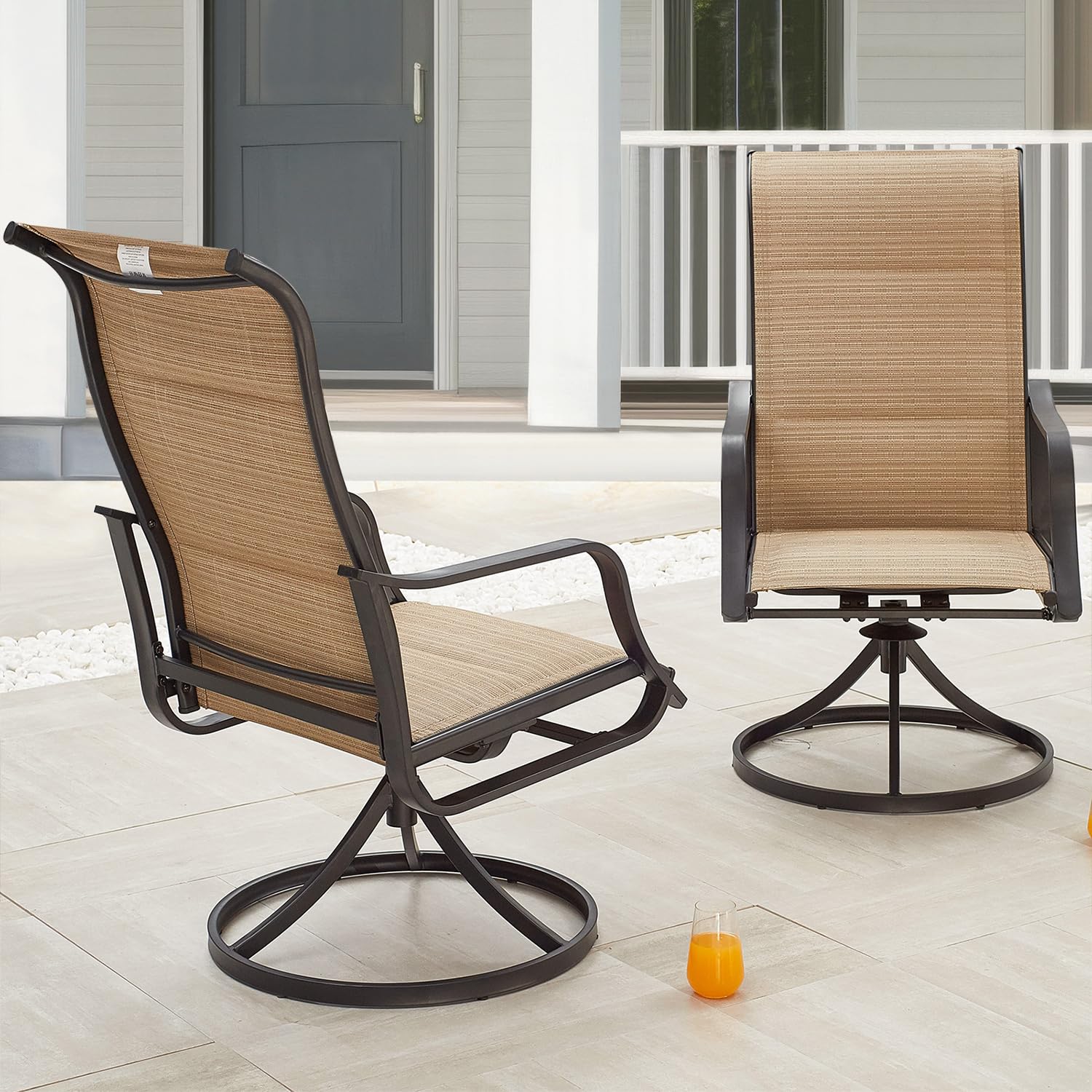 patio dining swivel rocker chair