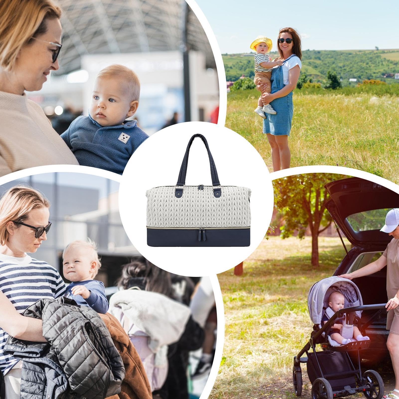 Borsa fasciatoio da donna, borsa fasciatoio – Borsa organizer per fasciatoio | Borsa impermeabile per fasciatoio grande con tasca isolata per viaggi