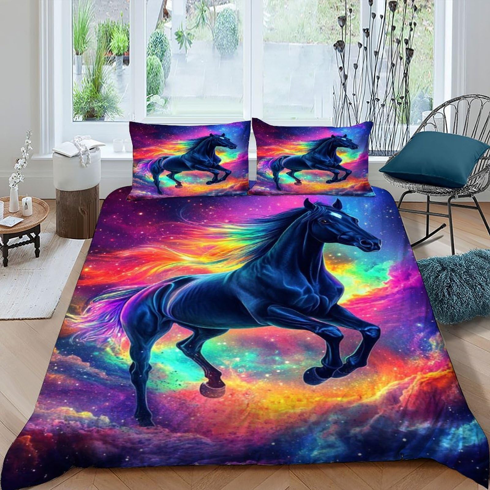 Housse de couette animal avec fermeture éclair parure lit microfibre