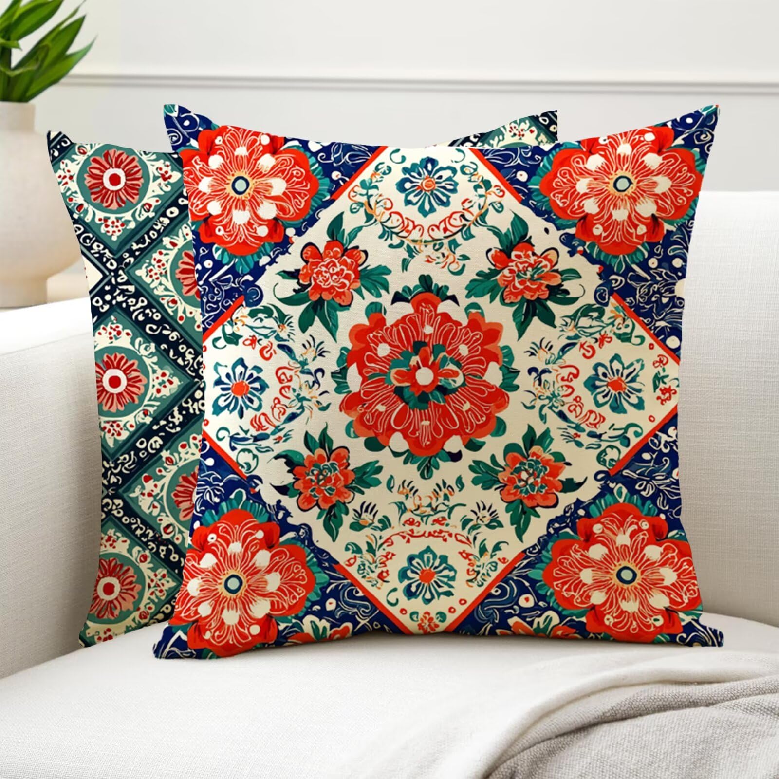 Taie oreiller 60x60cm boheme cadeau femme ideal pour deco maison