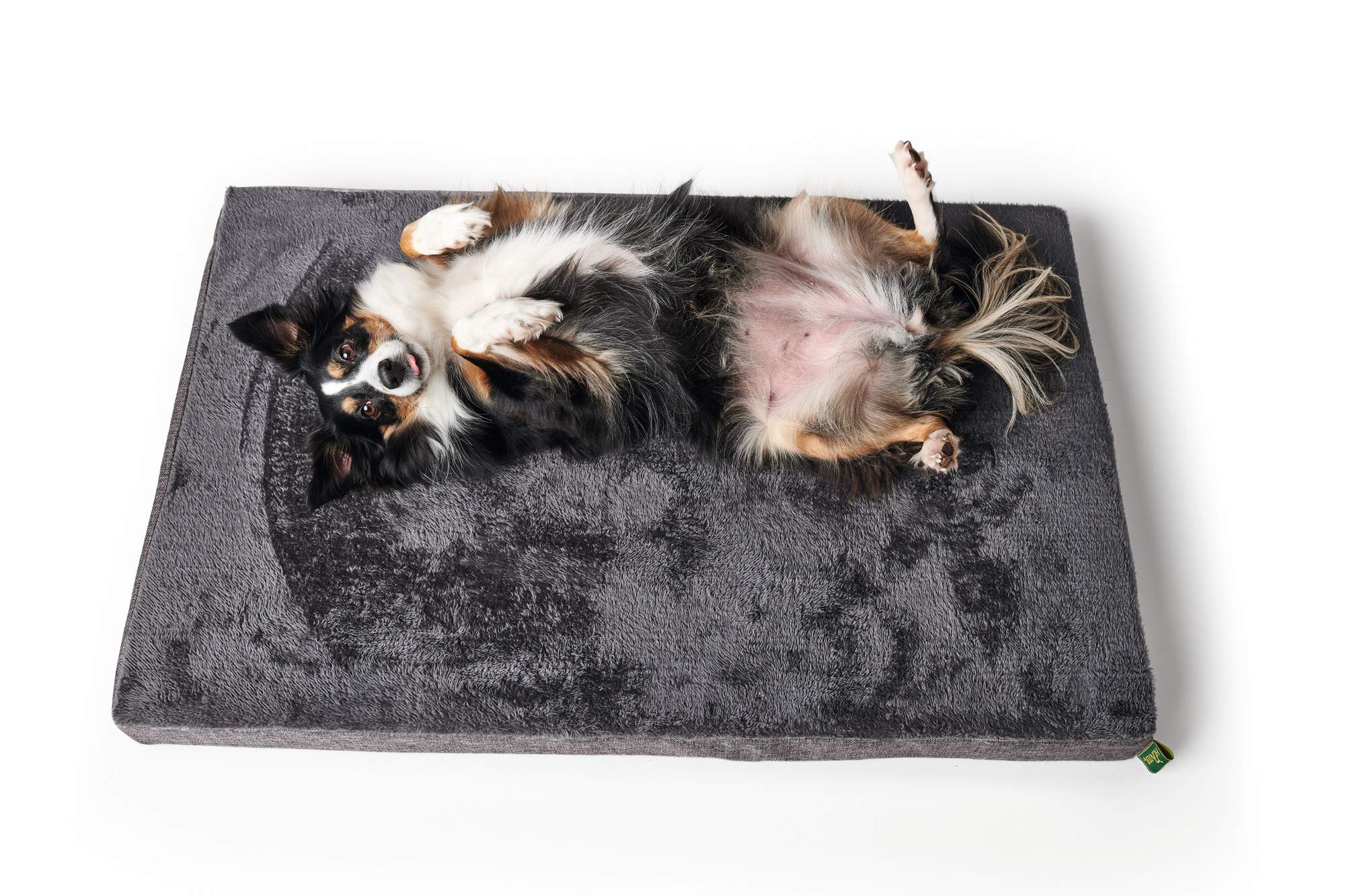 HUNTER TIRANO Orthopädische Hundematte mit Memoryschaum-Matte Farbe grau, Größe M