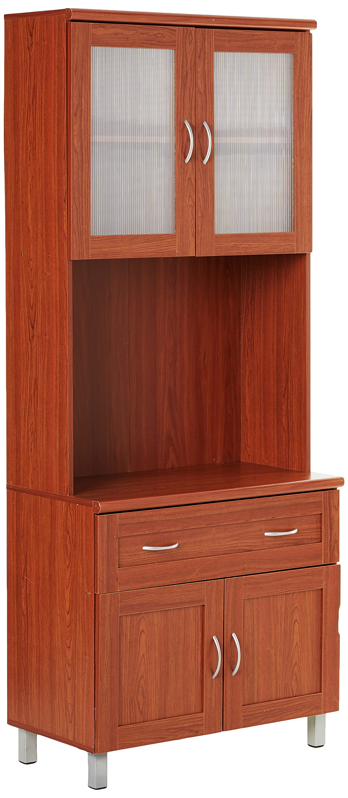 Amazon.com: HODEDAH IMPORT Tall Standing Kitchen Cabinet with Top and ...