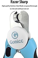 Vista 2 de gonicc Cortaúñas profesional para perros y gatos pequeños, recortadores de uñas afilados de acero inoxidable (con lima de uñas gratis en el mango)