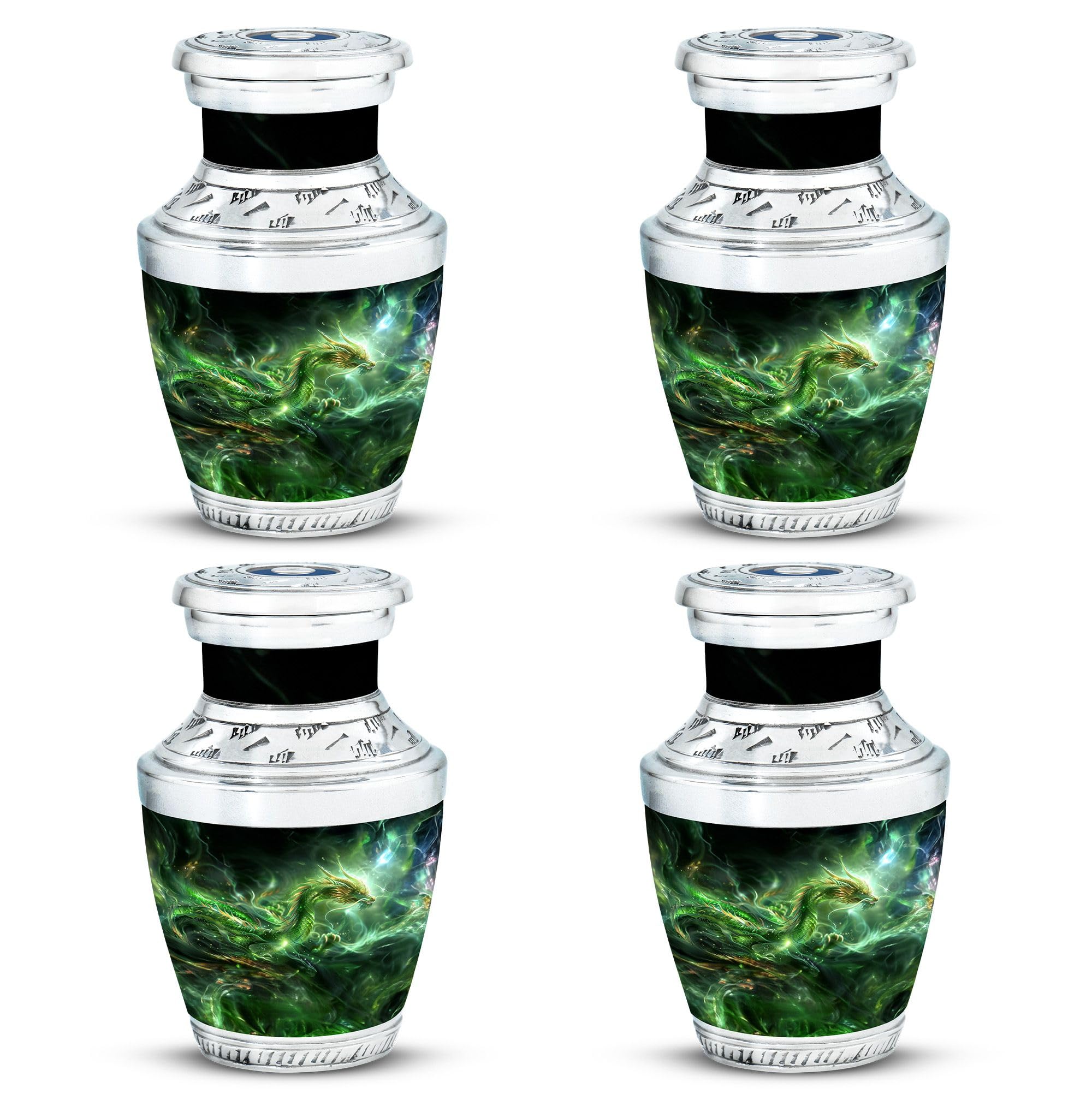 YATHABHISA Dragon Urn, Pack of 4 - - Human Remains Urns - Small Keepsake for Adult Human Ashes Women & Men - Little Memorial Urn for Small Ashes โ image 1