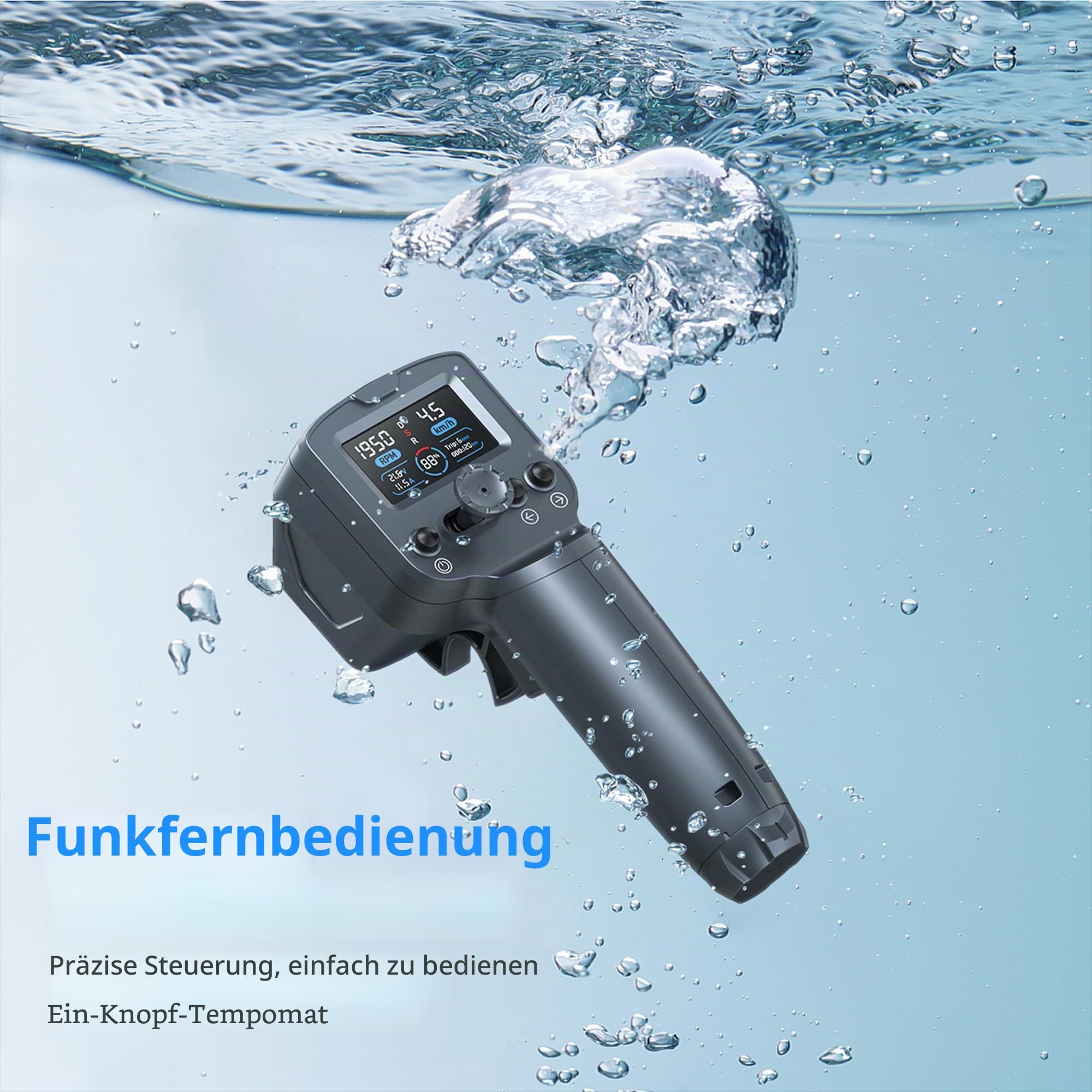 Tedgix K4C Motor für SUP&Kajak, 400W bürstenloser Unterwasserantrieb mit B4 Akku und Fernbedienung mit Tempomat, Elektrofinne für Stand Up Paddle, Boost Fin für Kanu Schlauchboot, K4 Upgraded Version