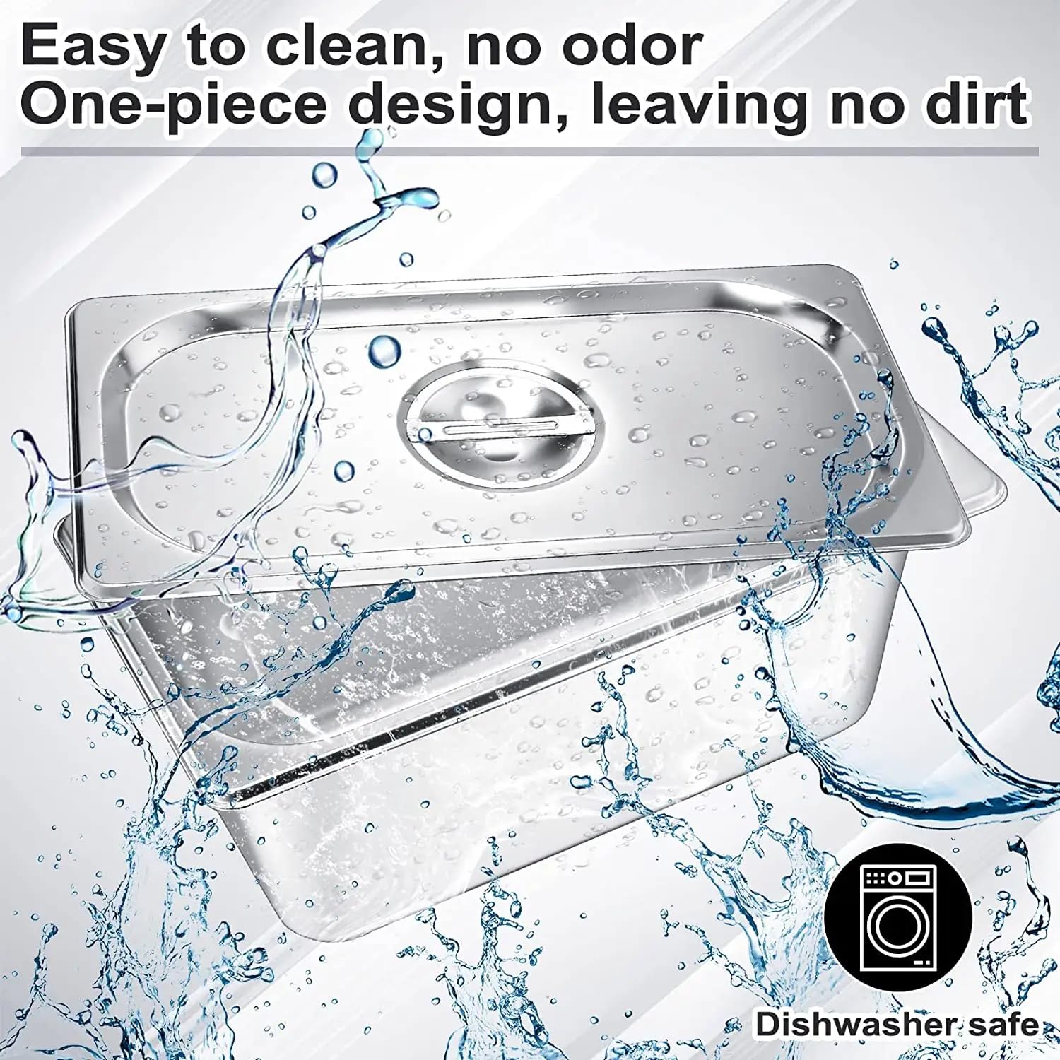 Edelstahl Gastronorm Behälter 1/1 Größe Mit Deckel - Ideal Für Catering & Buffets