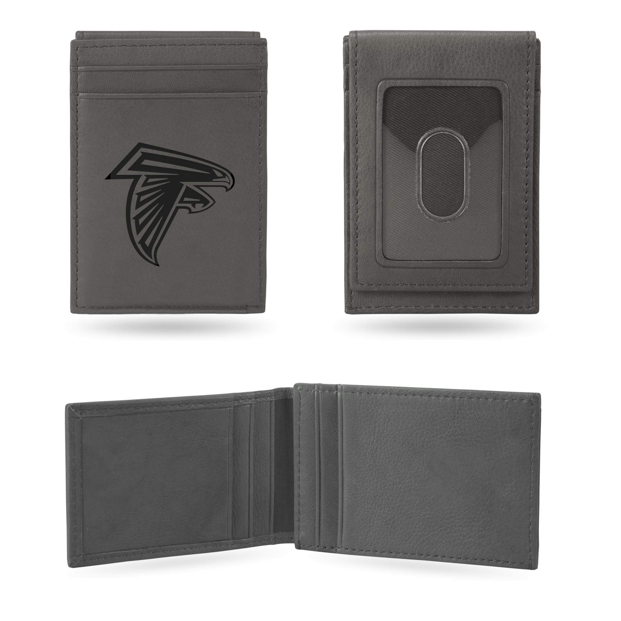 Rico Industries NFL Football Atlanta Falcons Gray Laser Engraved Front Pocket Wallet, Gray, Atlanta Falcons, Lefpw Laser Engraved Front Pocket Wallet — image 1