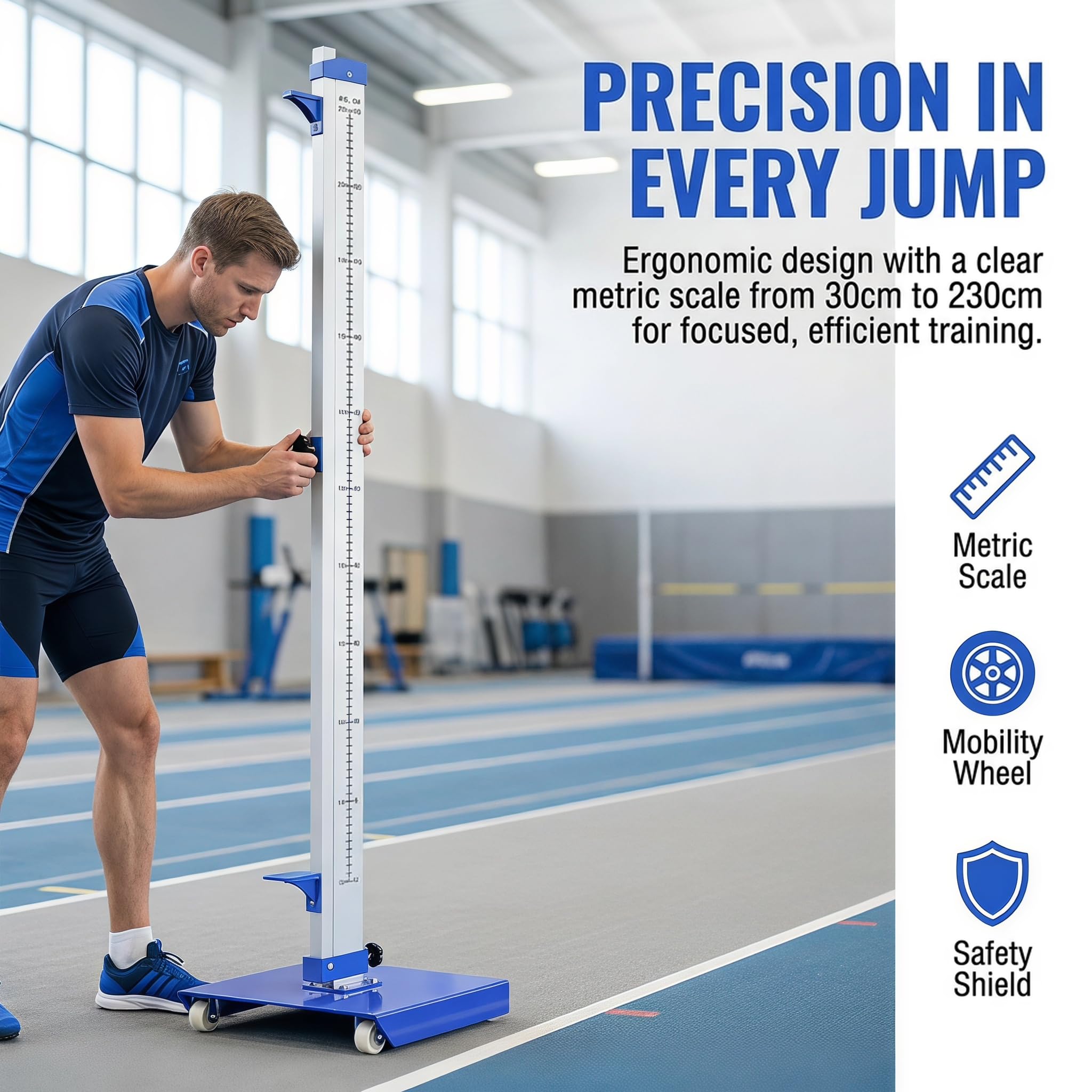 Standard di Misurazione per Salto in Alto in Alluminio per Atletica Leggera, 1 Paio di Supporti per Salto in Alto in Alluminio per Allenamento, Supporti Mobili per Salto in Alto da Competizione,