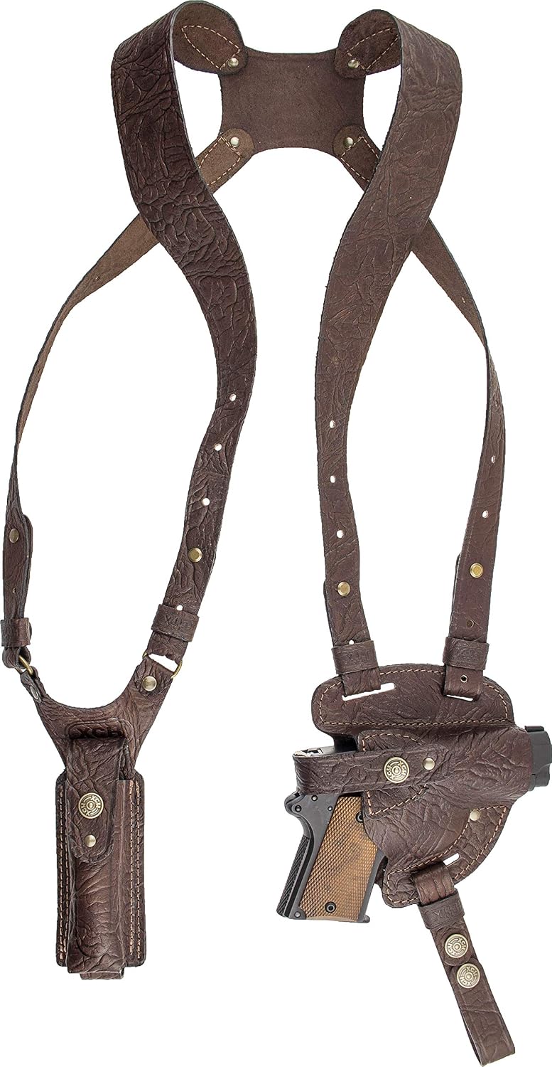 Smith & Wesson M&P Compact, M&P Shield, Sig Sauer P238/P938, Colt Defender Shoulder Gun Holster Brown
