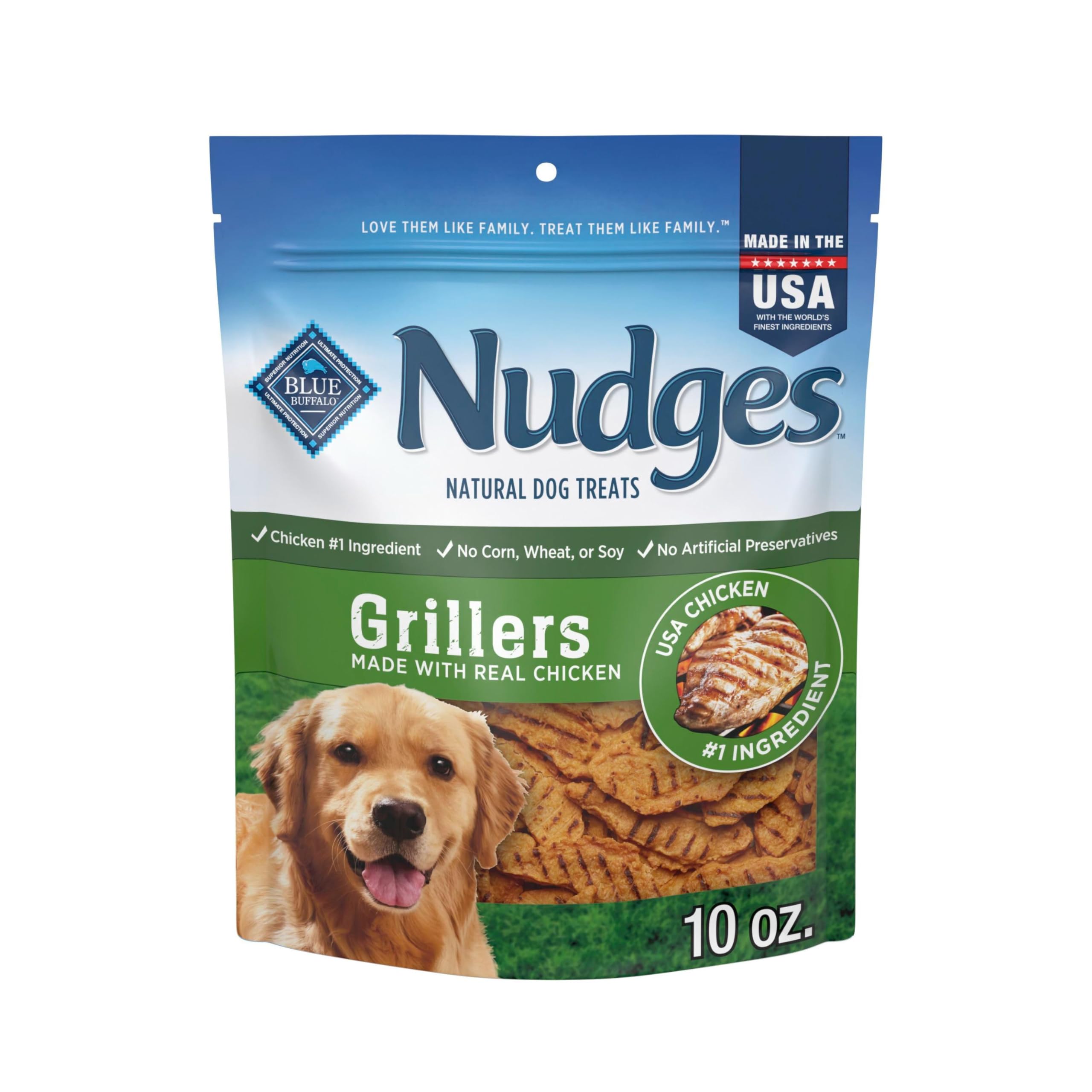 Nudges Grillers Natural Dog Treats Made with Real Chicken