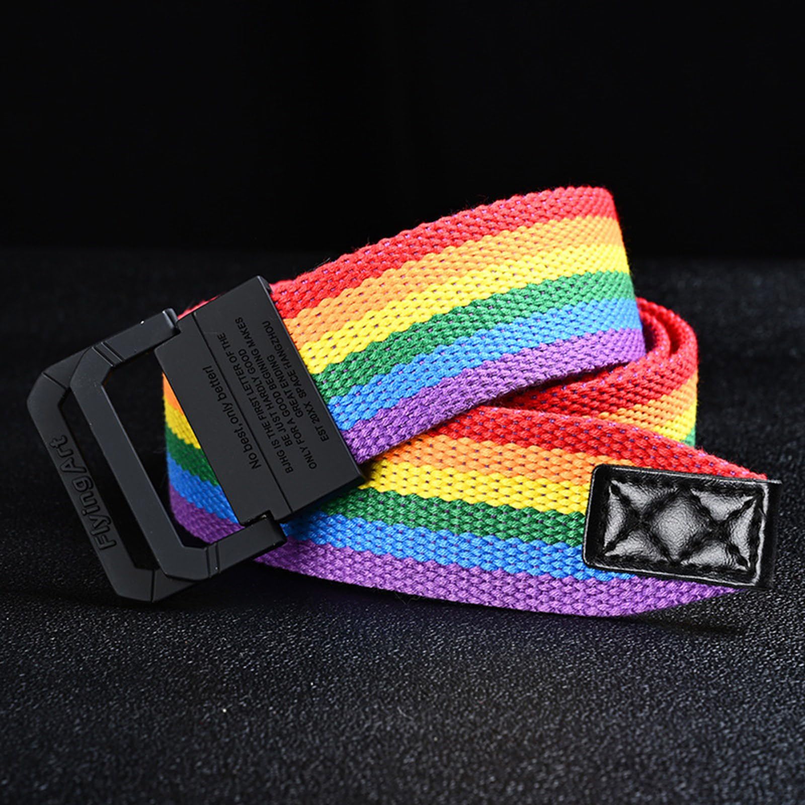 Alloneslife Braided Rainbow Waist Chain Belt For Women Prom Banquet Club Party Hot Girl Rainbow Elegant Woven Belt