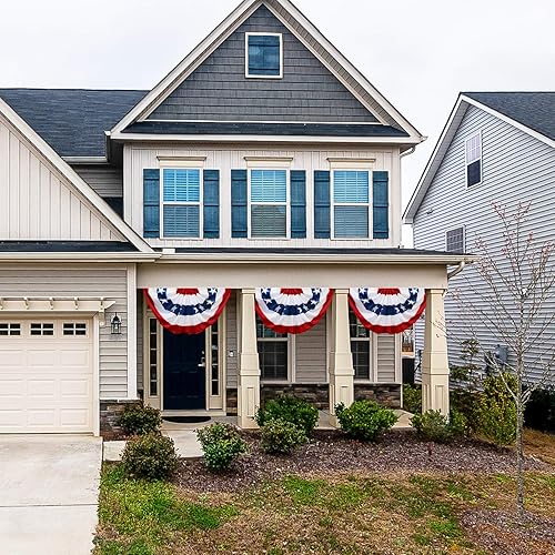 Miniatura 7 de Banderines de bandera estadounidense de Estados Unidos, 3.0 x 6.0 pies, decoración de bandera de Estados Unidos, banderines, banderines, bandera