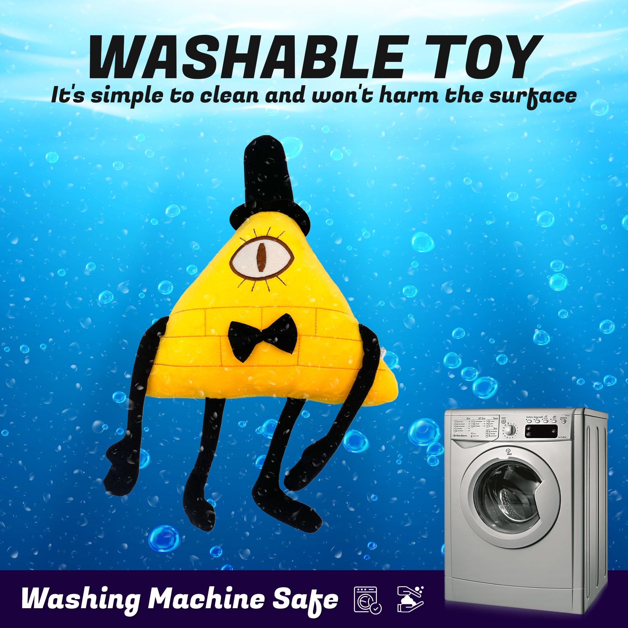 Adenzai: Gravity Falls Plush -Bill Cipher Plush – Soft and Cute Gravity Falls Stuffed Toy, Baby Plush Doll Pillow, for Kids, Boys, Girls, and Fans of Weird Town for Christmas Thanksgiving