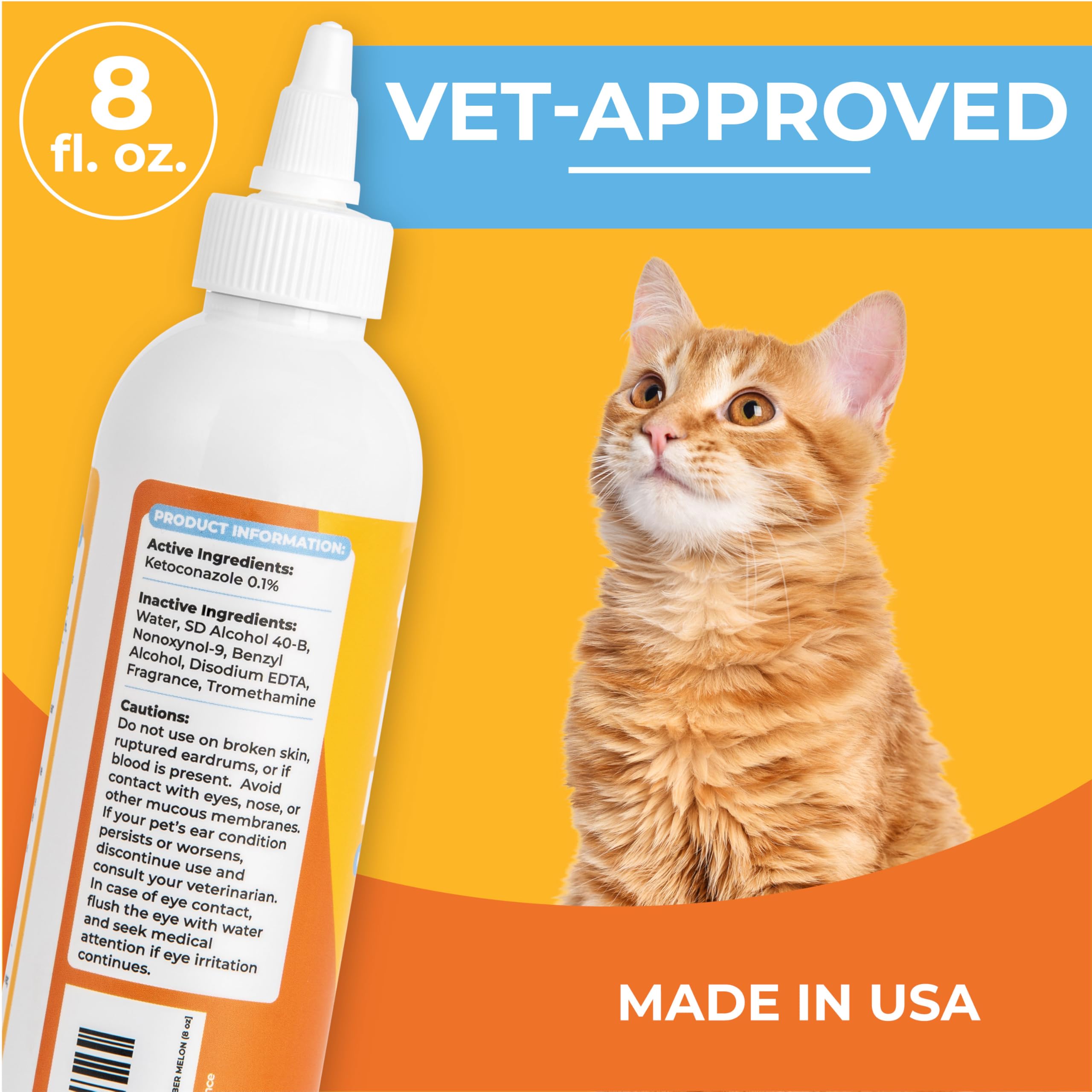 Dog Ear Cleaner - Cat & Dog Ear Infection Treatment - Medicated Pet Ear Wash, Flush, and Cleaning Solution for Dogs and Cats - Remedy for Itchy Yeast Relief - image 5