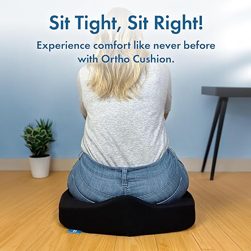 Miniatura 2 de Ortho Cushion - Cojín ergonómico de asiento para largas horas de sentado en la oficinasilla de hogar, automóvil, silla de ruedas, espuma