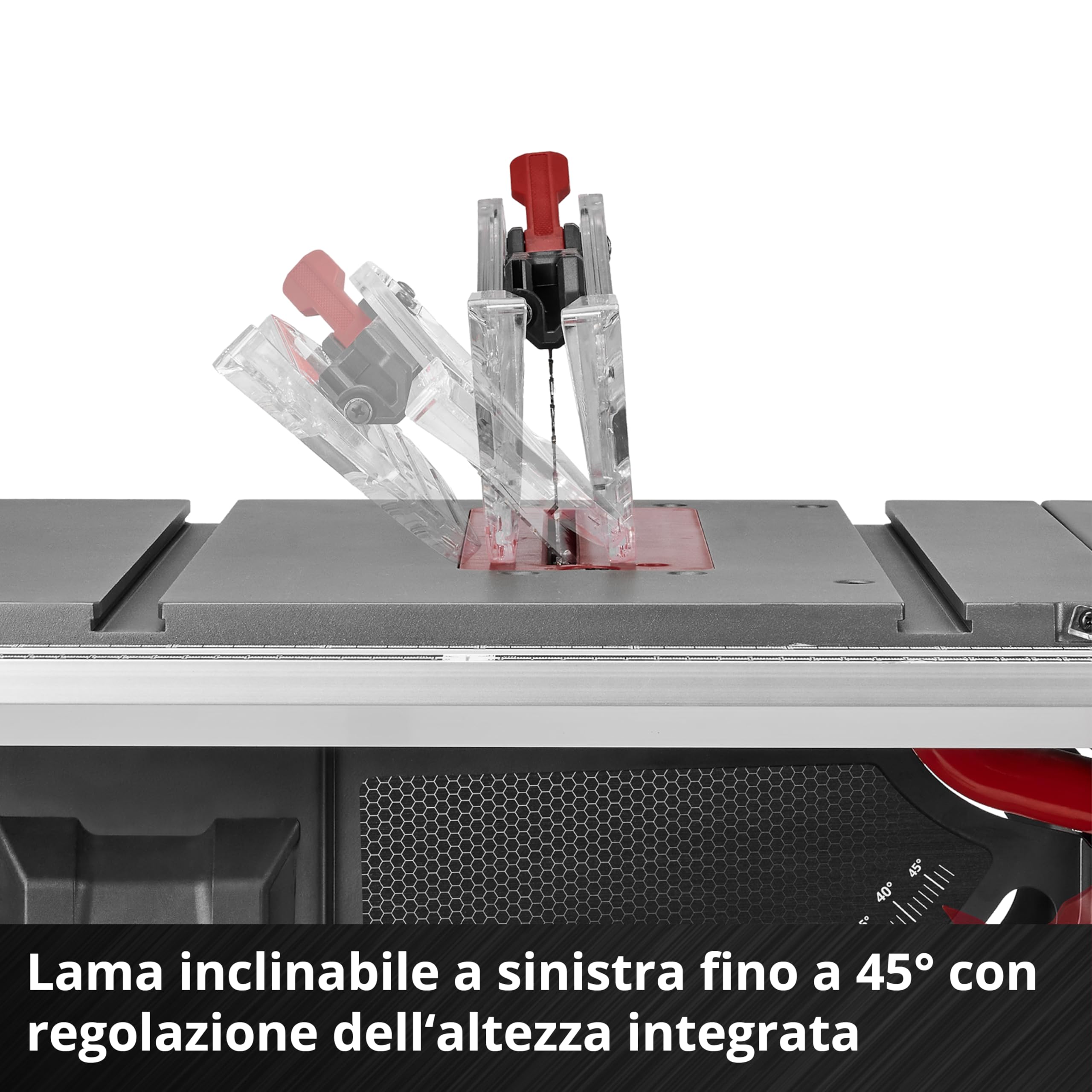 Sega circolare da banco Einhell TE-TS 10 T (2000 W, altezza di taglio 89 mm, lama Ø 254 mm, allargatore da tavolo, guida angolare, guida parallela, asta di spinta, attacco di aspirazione)