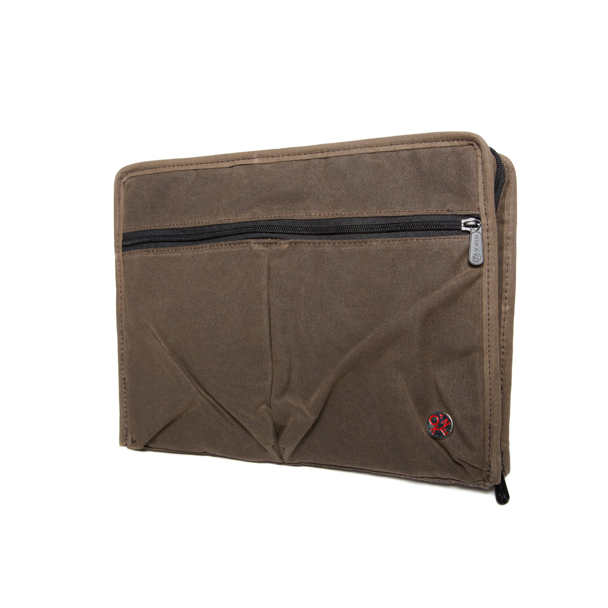 Token Bags Waxed Woodlawn Portfolio, Dark Brown, One Size