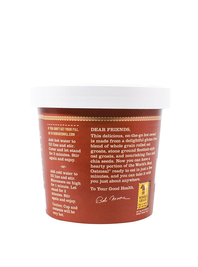 Bob's Red Mill - Gluten Free Oatmeal Cup Brown Sugar And Maple - 2.15 Oz - Case Of 12 miniatura 3