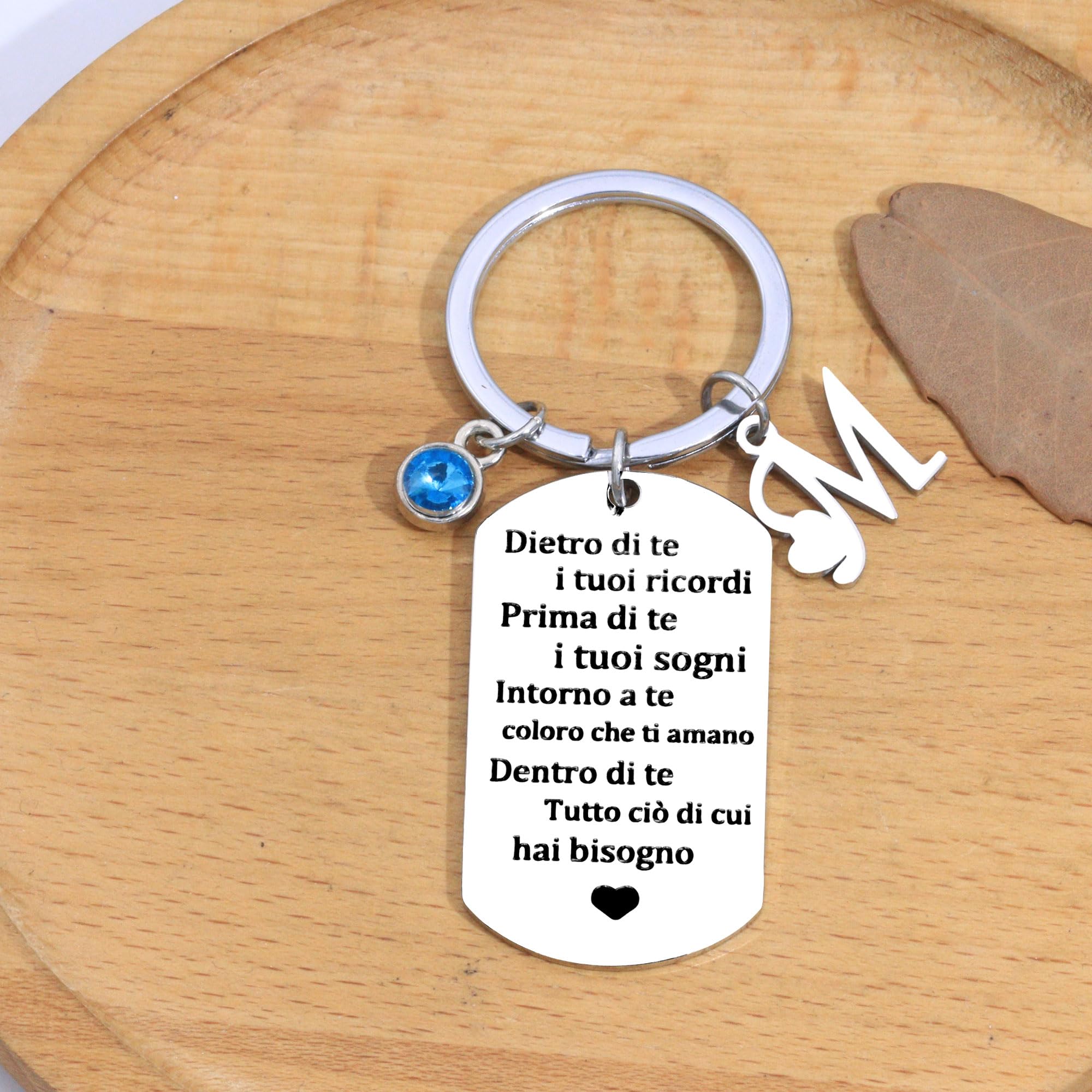 Inpirazione Portachiavi Regalo,Argento 26 Lettera A-Z Inglese Initial Pendente Portachiavi Per Le Donne Uomini Unisex Figlia Figlio Sorelle Amici Amante Compleanno Natale Laurea