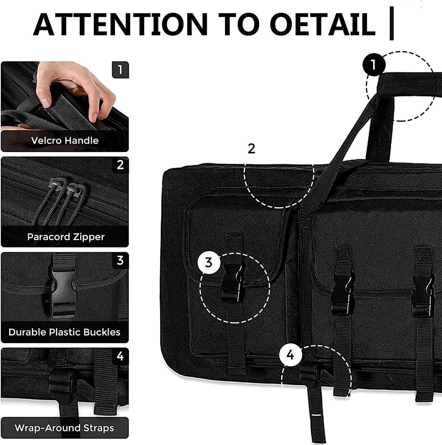 Custodie Morbide for Fucili da Caccia,Tattico Fodero del Fucile Morbido,Custodia Tattica for Pistola e Borsa Tattica for Fucile Borsa Tattica for Fucili Custodia(Khaki,108cm)