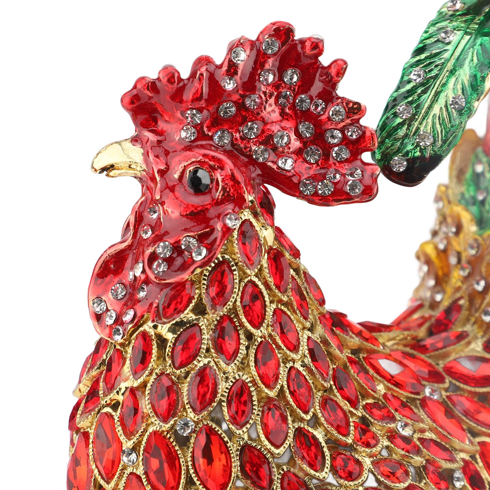 ZJchao Scatola per Ciondoli per Gioielli con e Gallo, in Lega Smaltata, Accessori Decorativi per la Casa per gli Amanti degli Animali