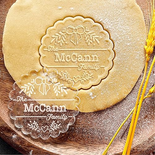 Miniatura 8 de 2023 Personalized Christmas Cookie Cutters Custom Merry Christmas Cookie Stamp for Baking Christmas Sugar Cookie Cutters Clay Cutters (Style 2)