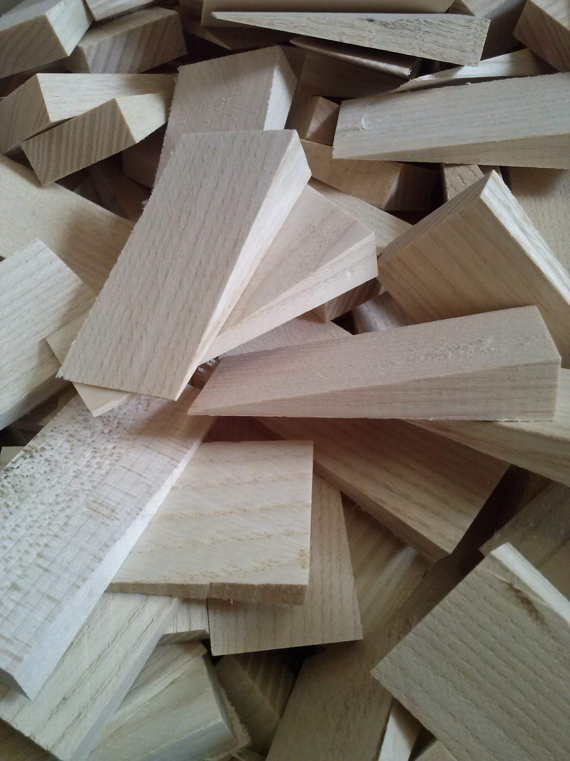 6 grandi duro cunei in legno 170 X 60 X 50 mm