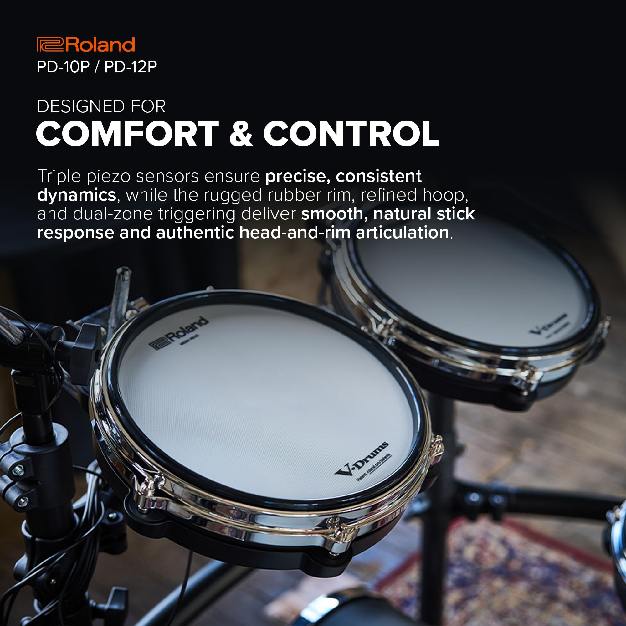 Roland V-Drums Pad 30,5 cm : Amazon.com.br: Instrumentos Musicais