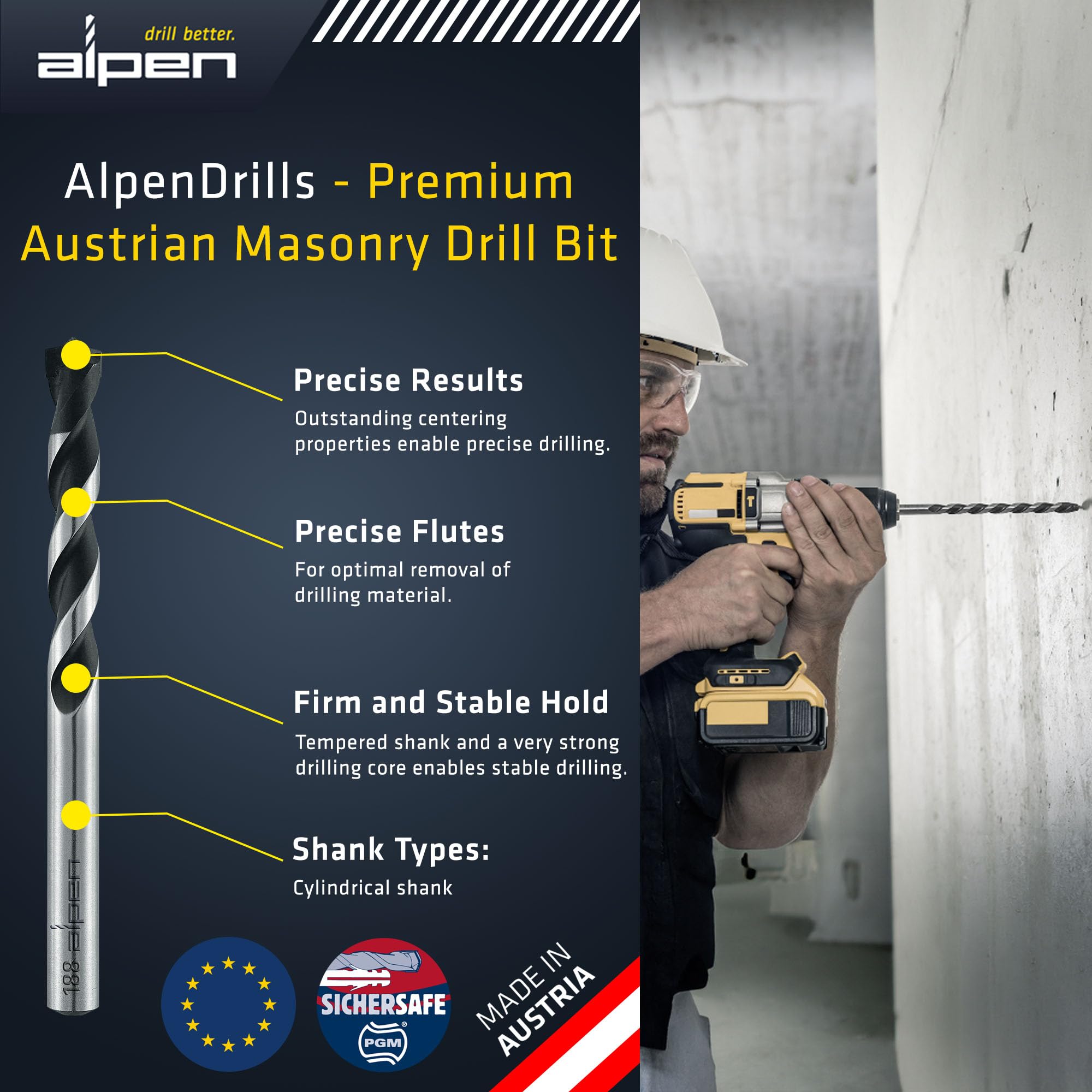 Alpen Concrete Drill Bit 1/8