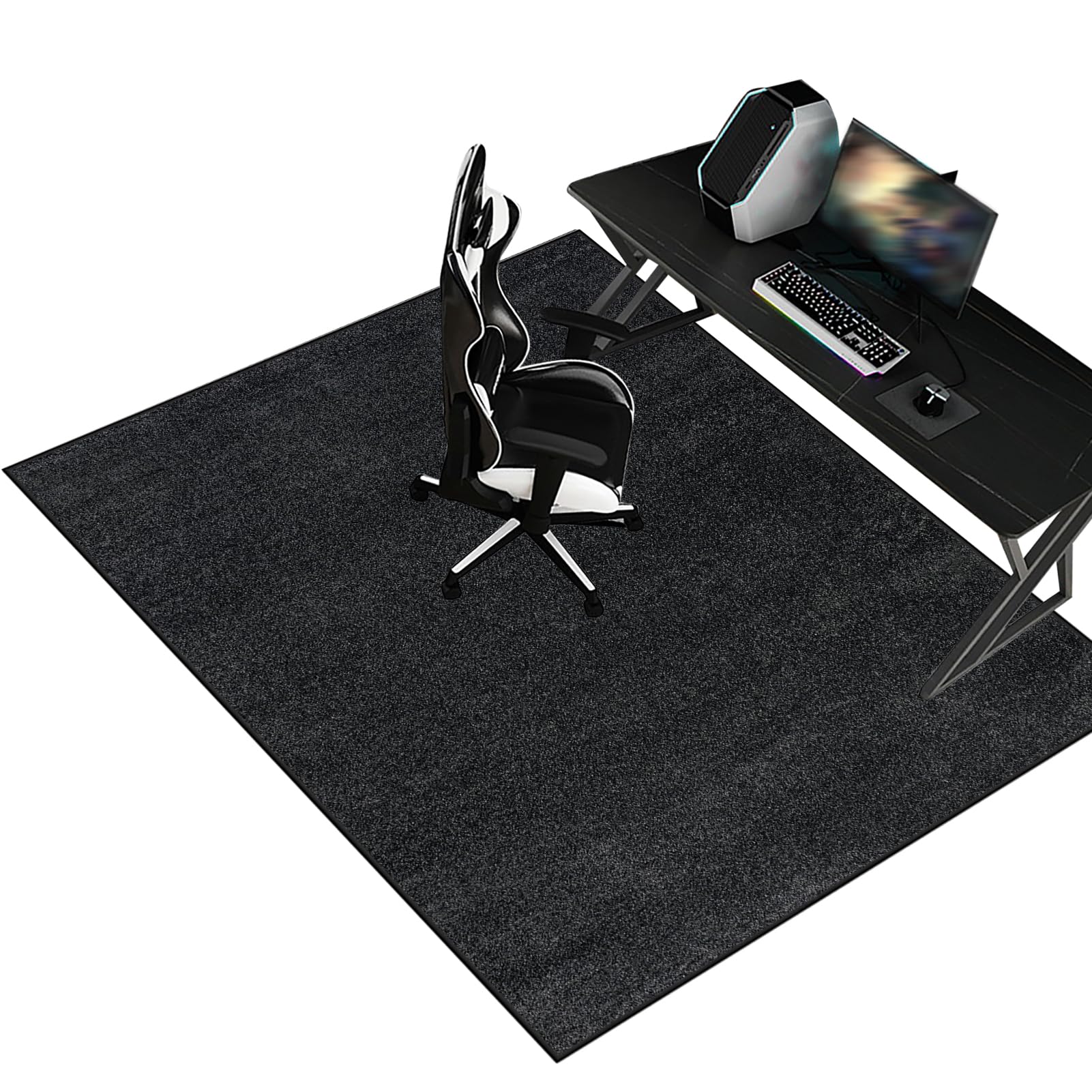 Tapis Chaise Gaming, Tapis de sol Gamer Antidérapant pour Siège/Fauteuil Gaming, 160 x 200 cm Tapis Protection de Sol, Protège Parquet Chaise Roulettes, Tapis de Sol Gaming pour Gaming et Le Travail