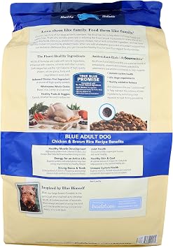 Blue Buffalo Adult Dry Dog Food, Chicken and Brown Rice, 24 Lbs Bag