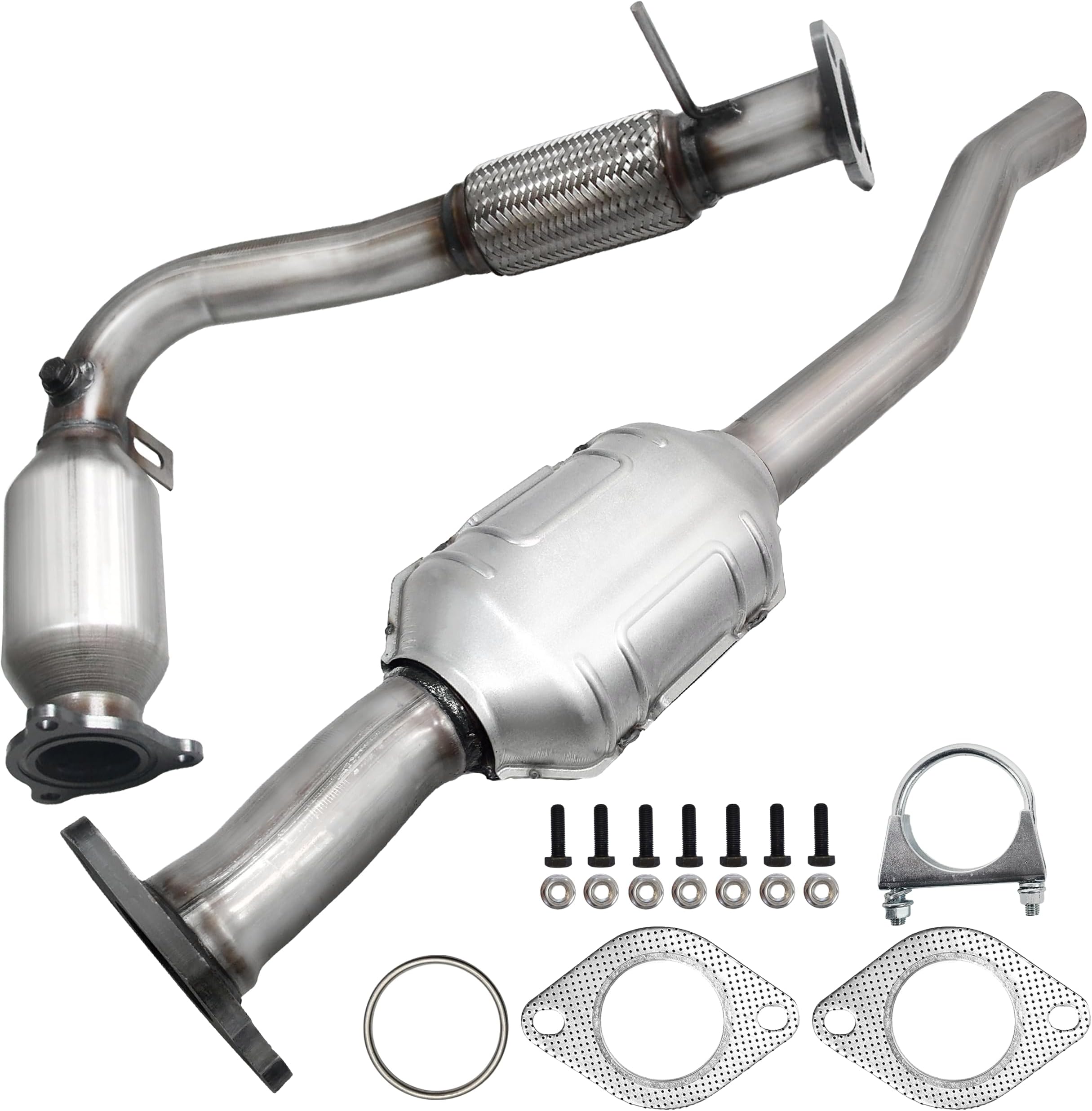 JT Exhaust Front&Rear Compatible with Chevrolet Equinox 2010 2011 2012 2013 2014 2.4L (Standard EPA Grade)