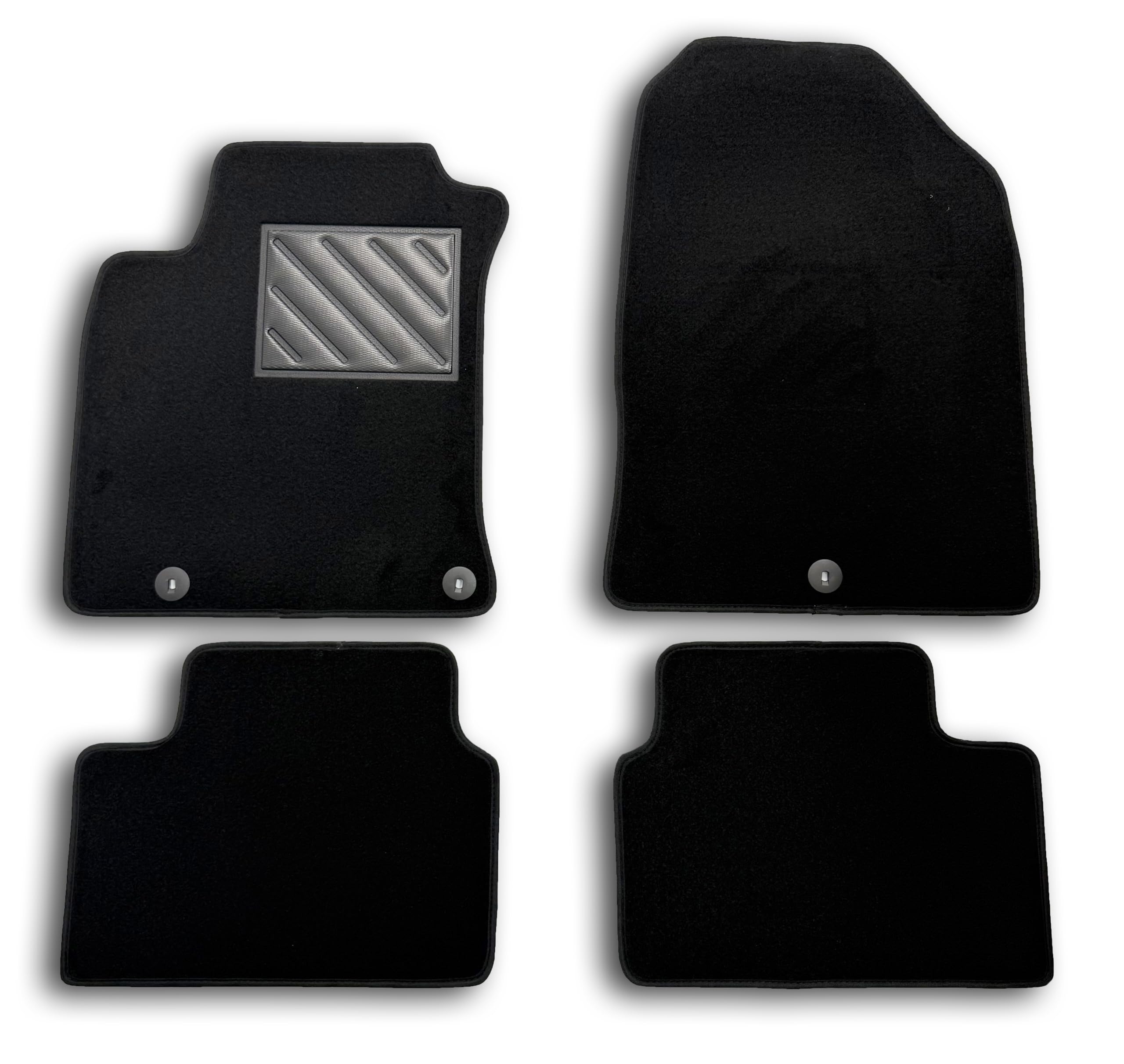 Alfombrillas para Kia Ceed 5 Puertas, SW 2018-, X Ceed, Pro Ceed 2019-, Ceed SW Plug-in 2020-, Antideslizantes, con Borde de Goma Reforzada, Botones de fijación