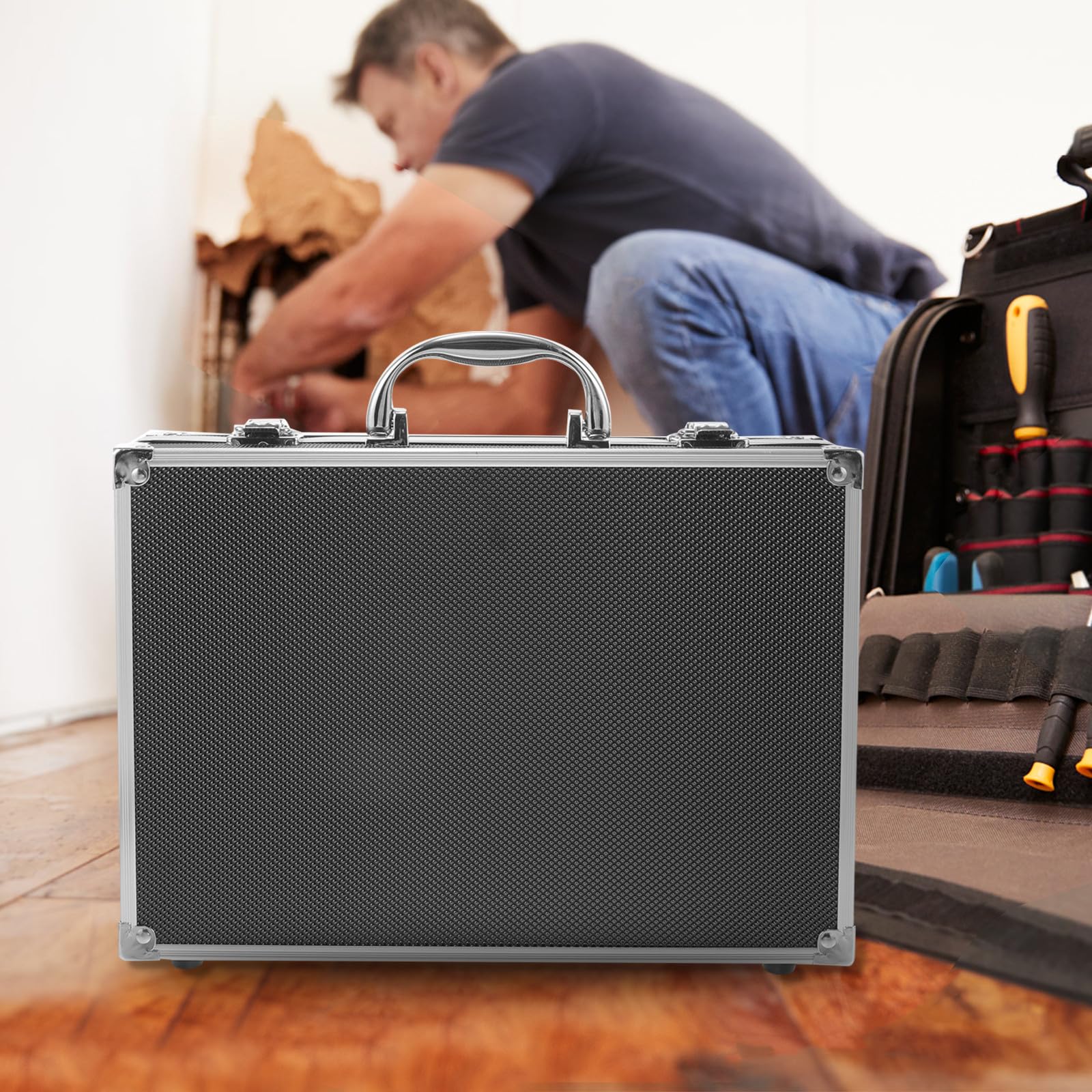 MAGICLULU Cassetta Porta Utensili Manico Ergonomico in Lega di Alluminio e Esterno Antigraffio Valigetta Portatile Compatta per Uso Quotidiano e Ambienti Difficili