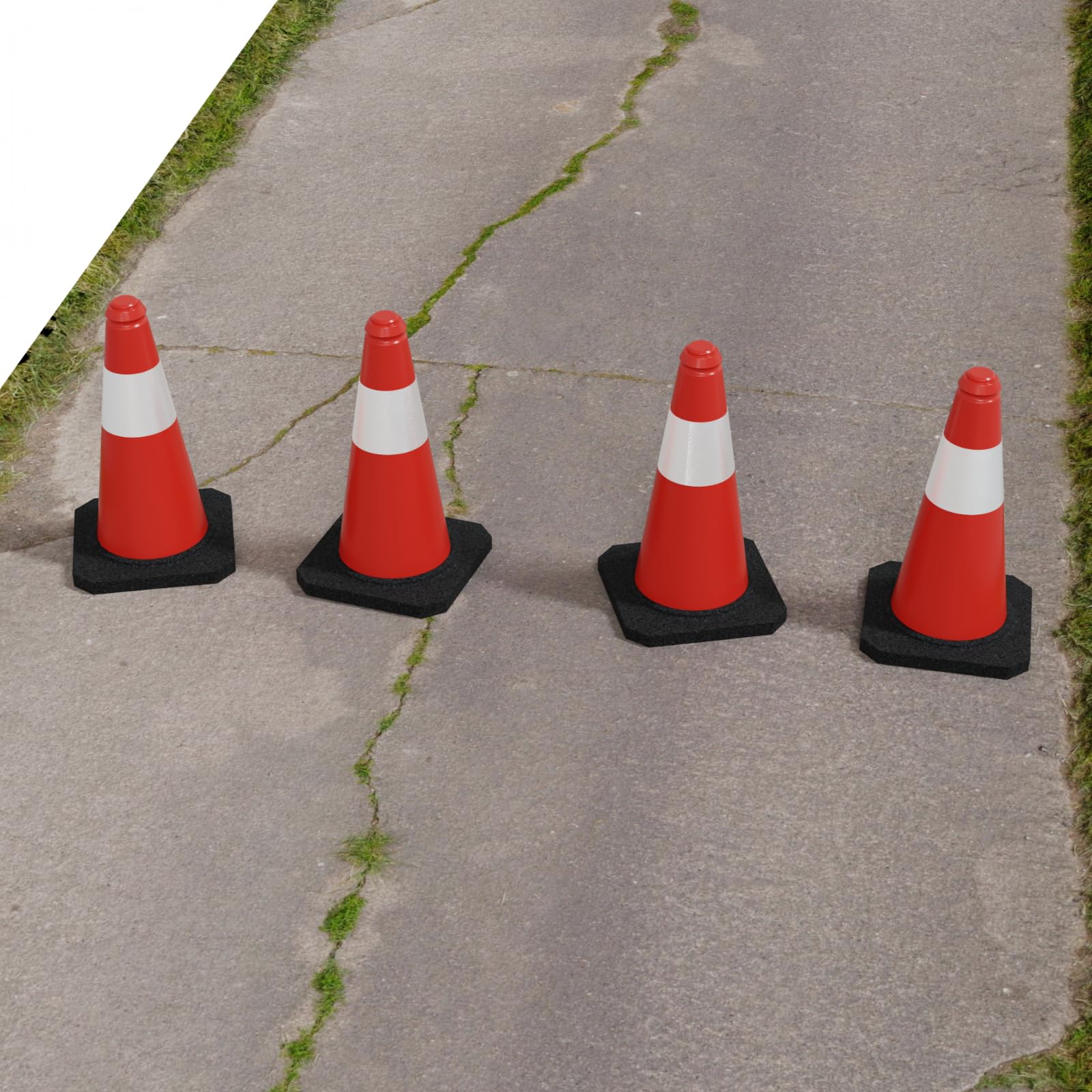 HAGO24 | 6er Set | Warnkegel | Verkehrsleitkegel | Pylon | 51cm | Absperrkegel | Reflektierend | Flexibel | Witterungsbeständig | Hütchen | Stabil | Markierung | Baustelle