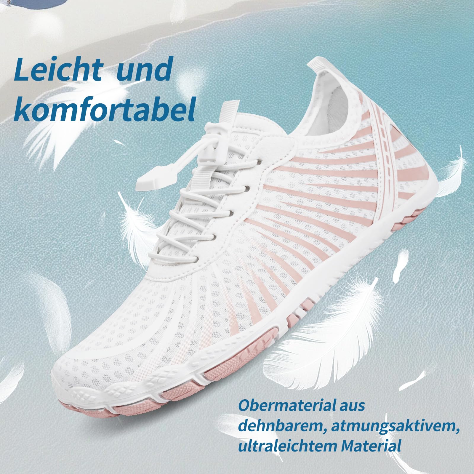WateLves Zapatos Descalzos Todoterreno para Hombres Y Mujeres para Correr En El Agua para Nadar AcuáTicos Playa Transpirable Y Antideslizante