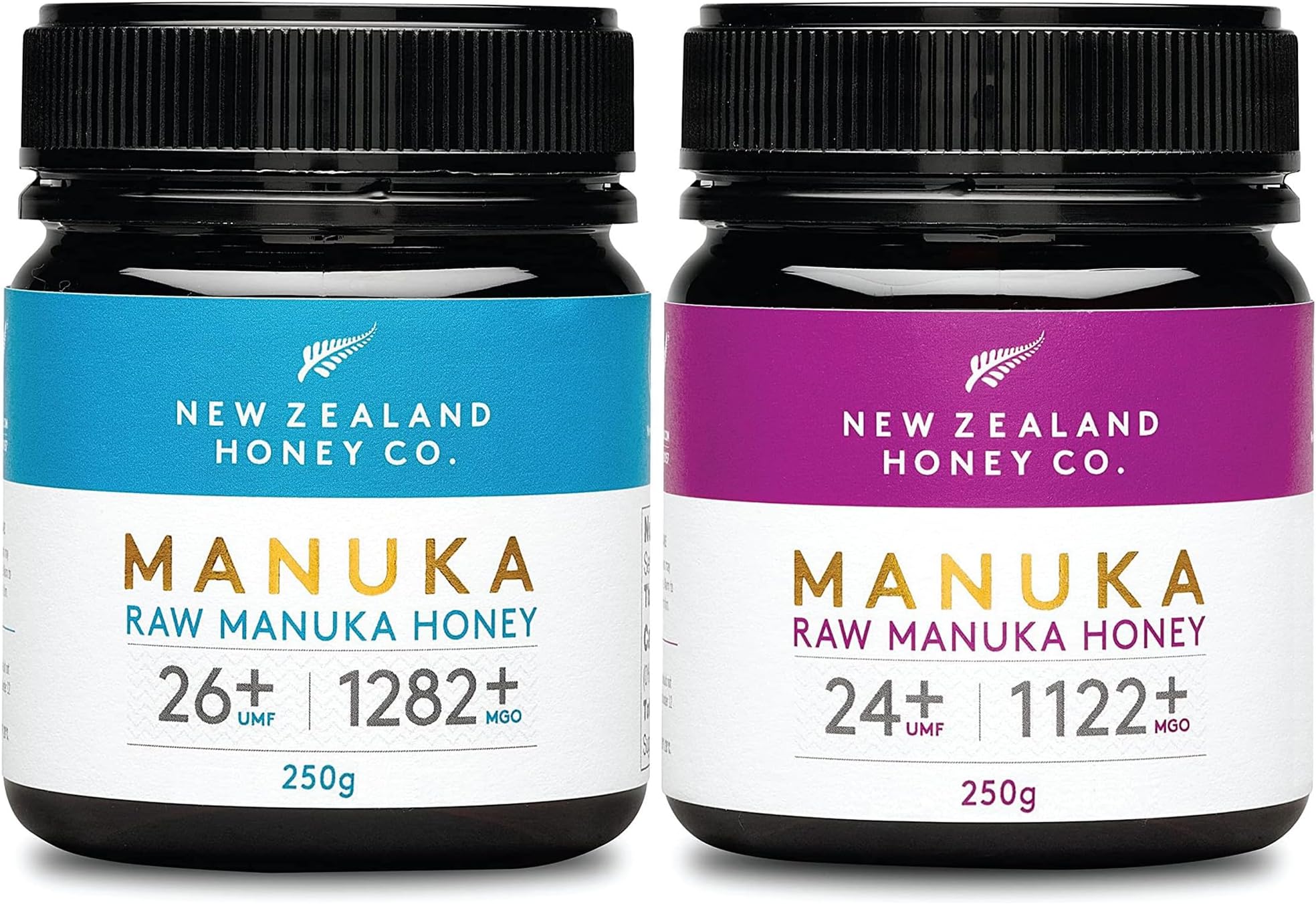 New Zealand Honey Co. Raw Manuka Honey UMF 26+ / MGO 1282+ 8.8 oz & UMF 24+ / MGO 1122+ 8.8 oz