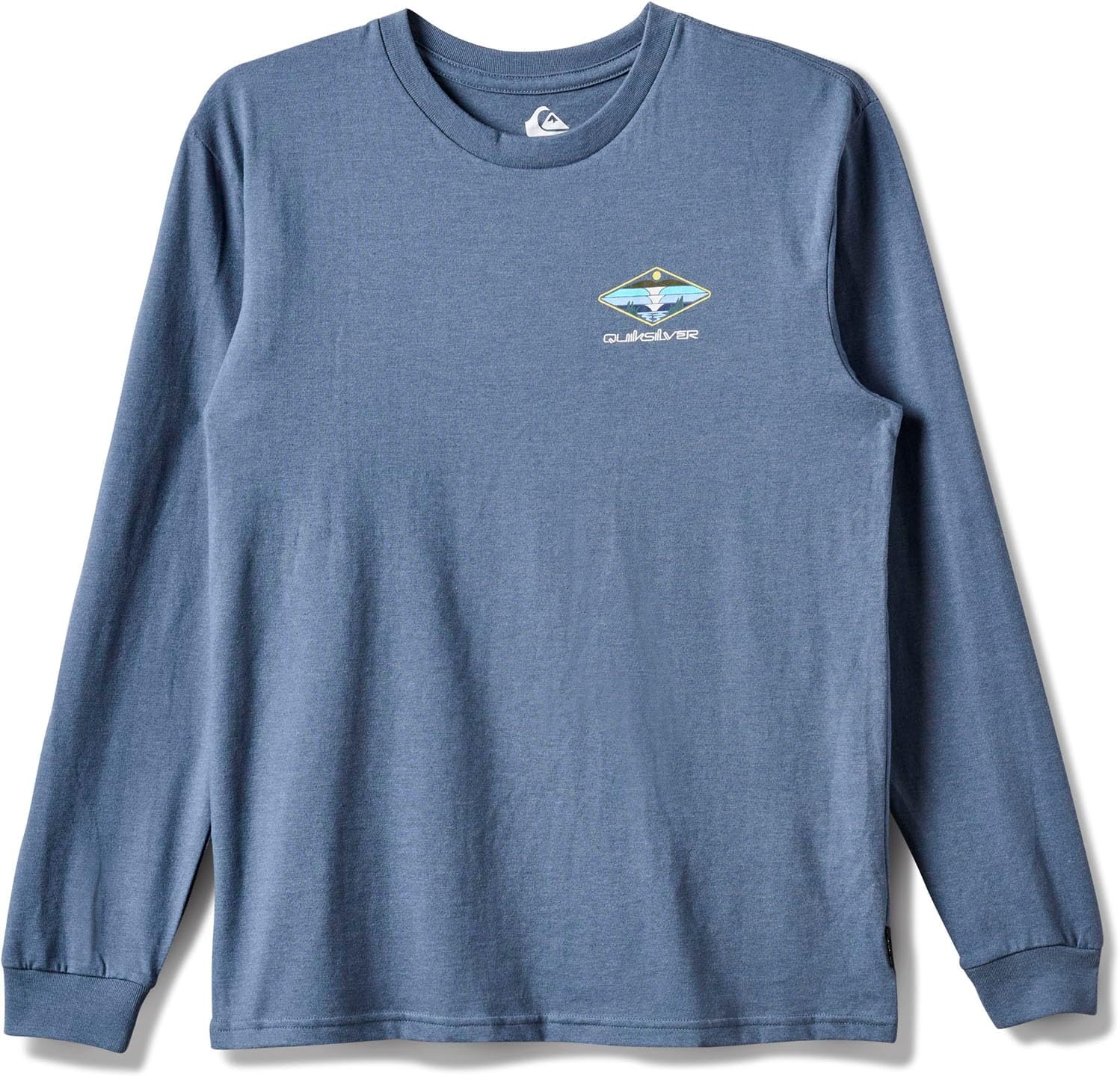 Quiksilver - Mens Peak Day Mu1 Long Sleeve Graphic T-Shirt, Color China Blue Heather, Size: Medium