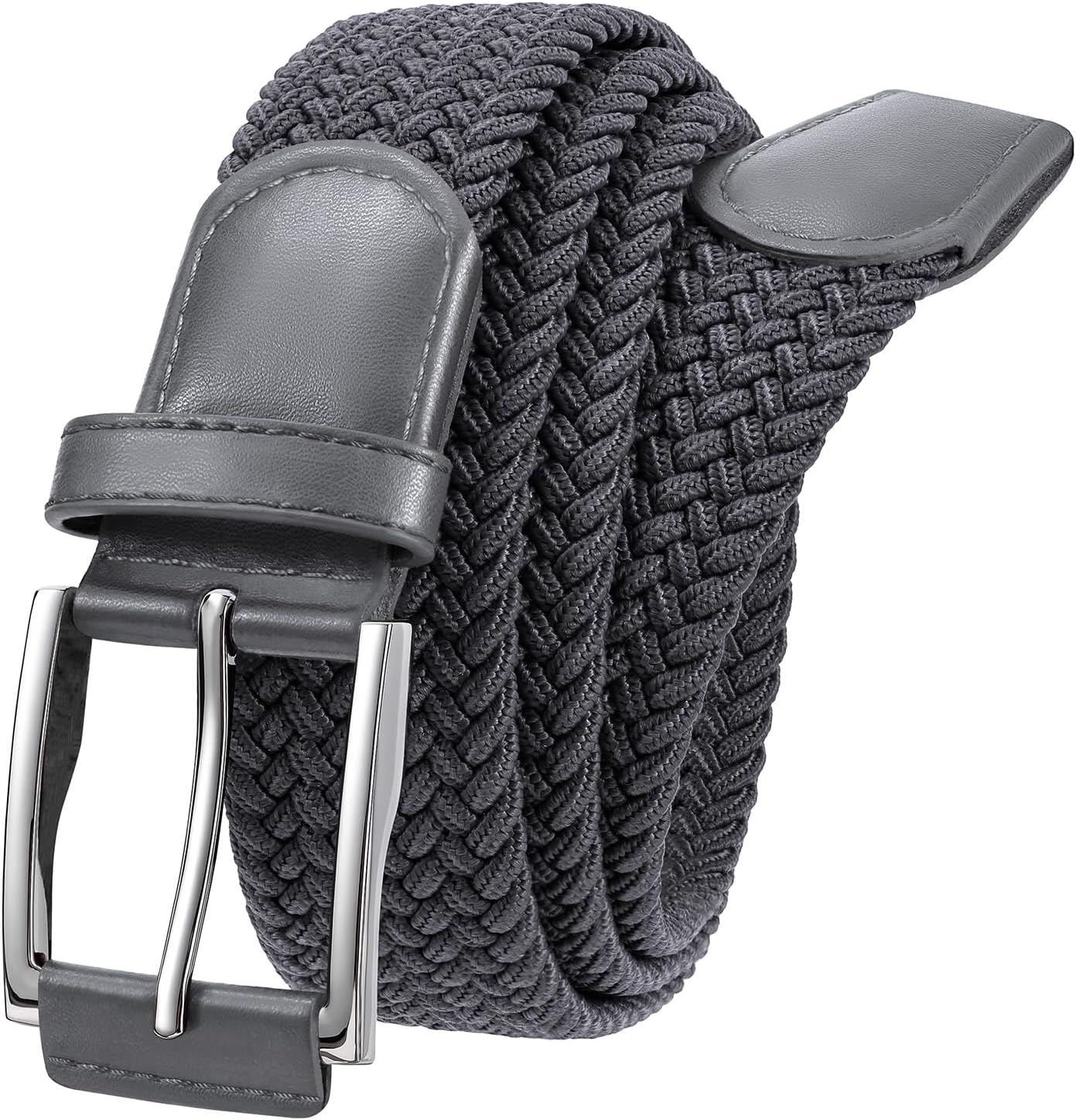 XZQTIVE Braided Stretch Belt Mens Gift Elastic Woven Belt for Golf Casual Pants Shirts Jeans