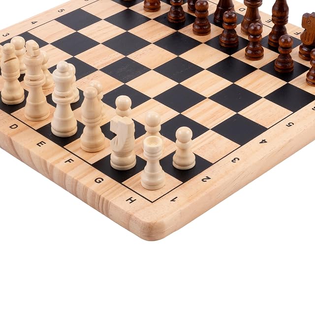 Foto 5 de 8 de Engelhart - 150235 - Juego de Ajedrez de Madera de Abedul - Tablero Impreso - Juegos de Mesa Clásicos