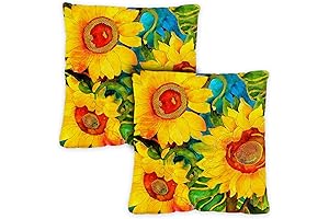 Toland Home Garden Sunny Sunflowers Fall Pillow Covers 18x18