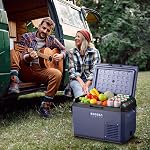 BODEGACOOLER 12 volt Car Refrigerator ,26QT(25L) Portable Freezer IPX4 Waterproof Car Fridge Electric Cooler Ultra-Quiet for Truck Van Camping Road Trips Travel 12/24V DC 110~240 Volt AC,-4℉~68℉