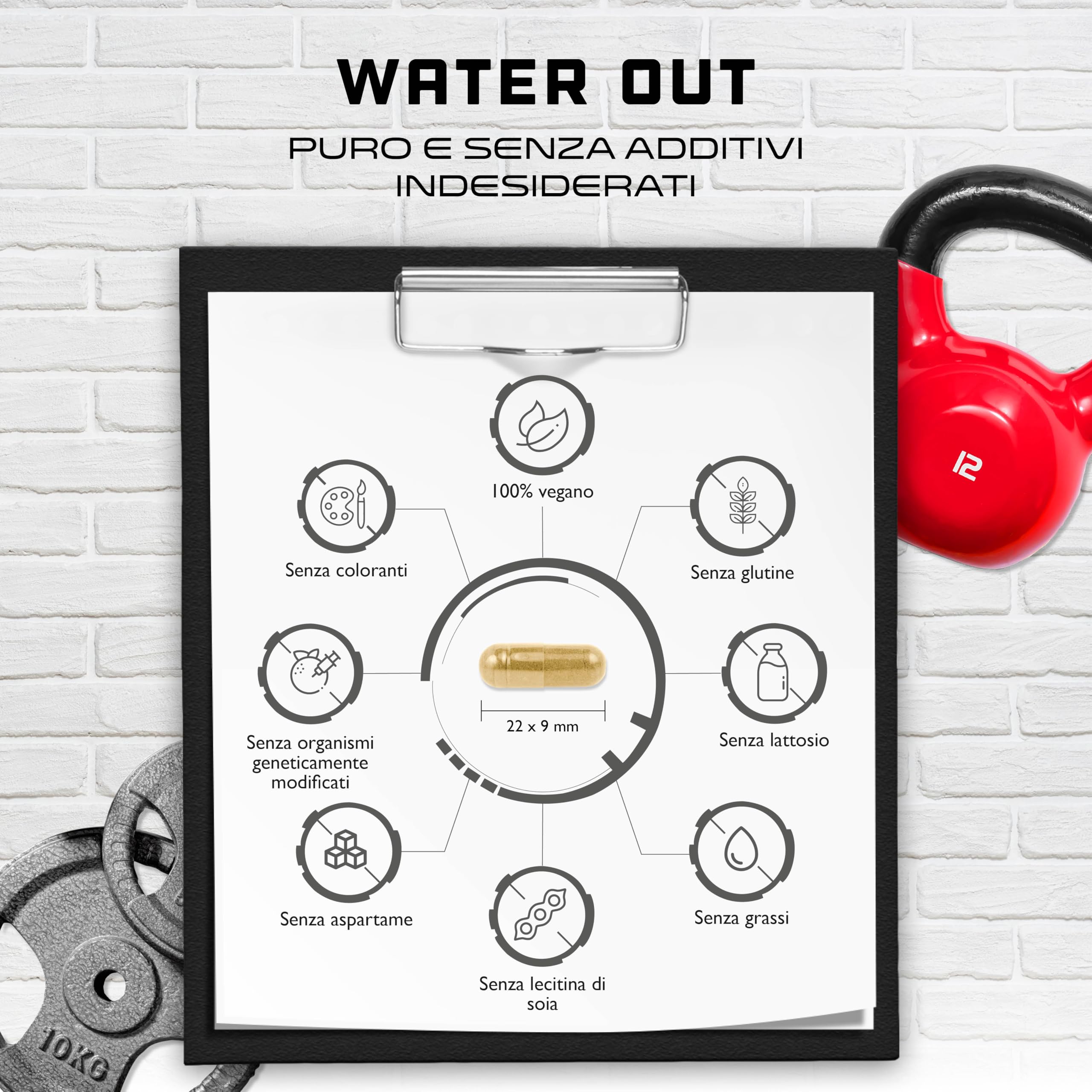 Water Out Complex per l'equilibrio idrico e il drenaggio - Con tè verde, ortica, tarassaco ed estratto di carciofo - Alternativa alle compresse drenanti chimiche - 180 capsule