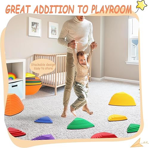 Miniatura 6 de Piedras para niños a partir de 3 años  Los peldaños duraderos fomentan el equilibrio de los niños pequeños y las habilidades motoras gruesas con