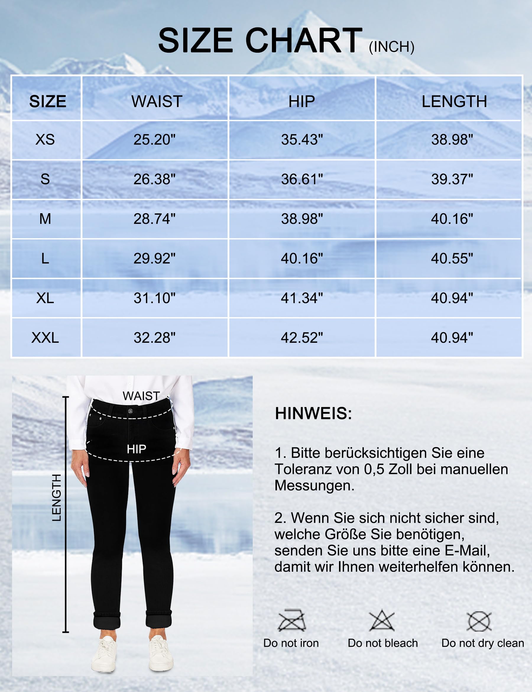 Jean Polaire Femme Hiver Pantalon Chaud Stretch Thermique Skinny Confortable Pantalon Denim Épais Mode