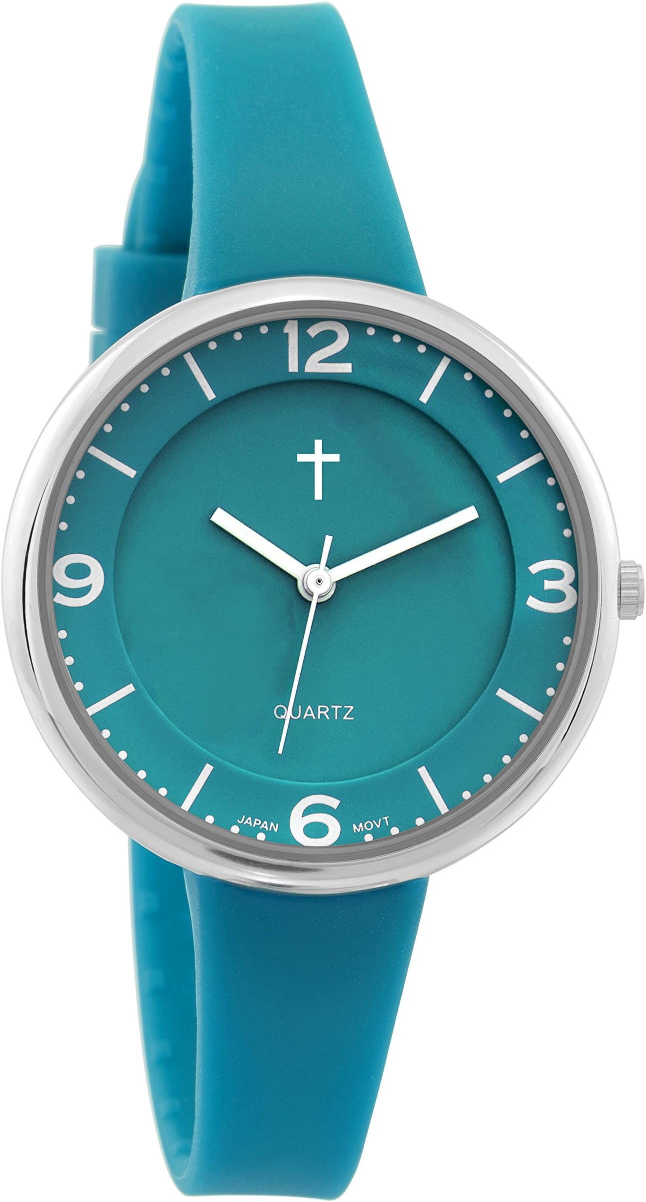 Belief Women's | Sporty Green Face Green Silicon Band Watch with Cross Logo | BF9659TL